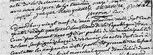 Signature d'un curé en 1794 entre deux extraits d'actes de naissance.