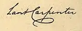 signature de Lant Carpenter