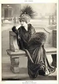 Geneviève Lantelme dans une tenue dessinée par Jacques Doucet en 1909.
