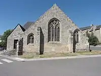 Chevet de l'église inscrit au titre des monuments historiques.