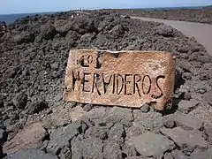 Entrée du site de Los Hervideros.