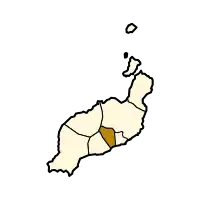 Localisation de San Bartolomédans l'île de Lanzarote.