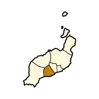 Localisation de Tíasdans l'île de Lanzarote.