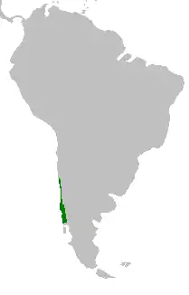 Description de l'image Lapageria rosea range map.png.