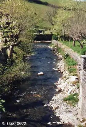 La rivière Lapitxuri à Dantxaria (Navarre et Labourd).