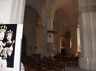 La chaire de l'ancien couvent des Cordeliers.