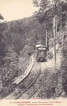 La motrice A1 faisant l'ascension du Hohneck.