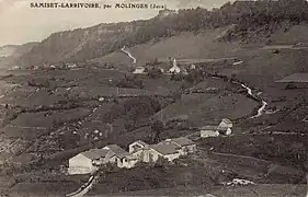 Larrivoire et Samiset depuis la colline de Samiset.