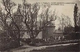 Église et presbytère Saint-Georges à Larrivoire.