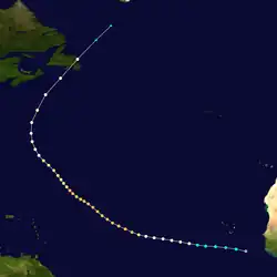 Trajectoire de Larry.