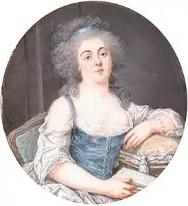Portrait de Bathilde d'Orléans, ivoire (quatrième quart du XVIIIe siècle)