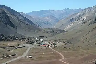 Las Cuevas (es) sur la Nationale 7 (ancienne route inca) en 2008