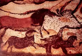 Peinture rupestre dans les Grottes de Lascaux.