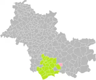 Lassay-sur-Croisne dans l'intercommunalité en 2016.