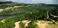 Vue près de La Torre de Rialb avec le barrage de Rialb.