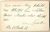 Signature de Heinrich Laube