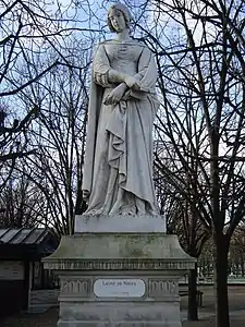 Laure de Noves (1850) de la série des Reines de France et Femmes illustres, Paris, jardin du Luxembourg.