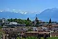 Lausanne, sur la rive nord du lac Léman.