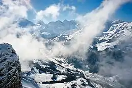 La vallée de Lauterbrunnen depuis le Männlichen.