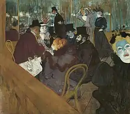 Au Moulin-Rouge (1892), huile sur toile (123 × 140,5 cm), Chicago, Art Institute of Chicago.