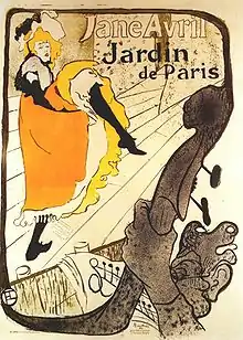 Jane Avril dans les Jardins de Paris (1893).