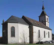 Côté ouest de l'église.