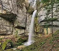 La cascade amont du Pissoux.