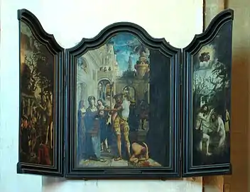 Triptyque du XVIe siècle à la cathédrale de Laval.