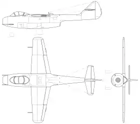 vue en plan de l’avion