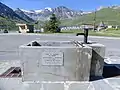 Lavoir de l'ancien village remonté à Tignes-Le Lac.