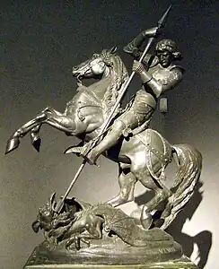 Saint Georges terrassant le dragon (modelé vers 1865, bronze de 1887)