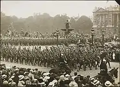 Défilé militaire du 14 Juillet 1918.