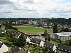 Le stade de football des Ménigouttes en 2007.