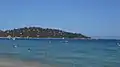 Vue orientale du Cap Nègre, depuis la plage de Cavalière (Lavandou).