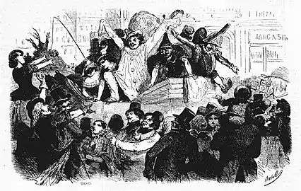 Le carnaval des boulevards en 1828.