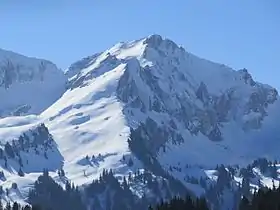 Vue du Châtillon depuis Pra Cornet.