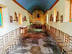 Le Conquet : la chapelle Notre-Dame-du-Bon-Secours (chapelle Dom Michel) : vue intérieure d'ensemble.