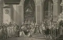 Le Couronnement, d'après Jacques-Louis David.