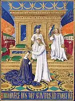 Jehan Fouquet, Le Couronnement de la Vierge, Livre d'heures d'Étienne Chevalier.