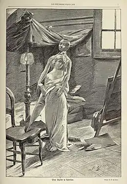 Une idylle à l'atelier (1889)