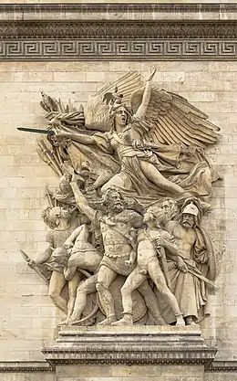 Le Départ des volontaires de 1792, ou  La Marseillaise (1836), Paris, arc de triomphe de l'Étoile.