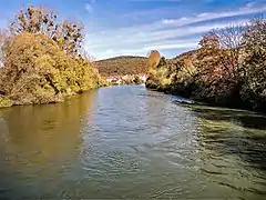 Le Doubs, en aval du pont de Bourguignon