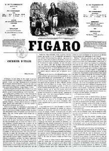 Couverture du journal Figaro de 1859