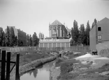 Le Fourchon vers la rue Colson derrière le collège Saint-Joseph vers 1902-1907.