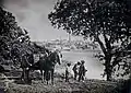 La rive du Goyen et Pont-Croix vers 1900 (photographie de Victor Camus).