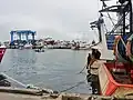 Chantier naval dans le port du Guilvinec (situé côté Léchiagat).