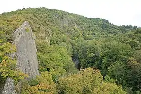 Vue du Hérou avec l'Ourthe.