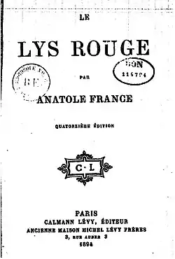 Image illustrative de l’article Le Lys rouge