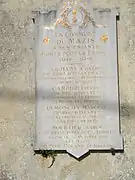 Plaque en hommage aux victimes de la Première Guerre mondiale.