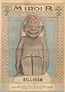 Couverture du no 17 daté 21 juillet 1912 avec un « billiken », divinité japonaise porte-bonheur...